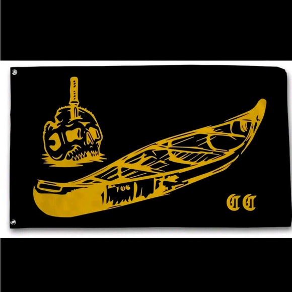 Authentic Forward Observations Group Flag Banner  black and gold Canoe Club - Picture 1 of 4